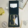 Caixa de presente de veludo preto, caixa de lembrancinha de casamento personalizada, convite de acrílico com relevo dourado, caixa de presente de luxo de nicho