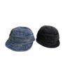 Chapéu de pescador jeans feminino estilo coreano lavado aba macia antiga rosto-olhando pequeno boné de pico moderno simples dobrável chapéu equestre
