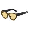 Gafas de Sol Retro Ojo de Gato para Mujer Cara Cuadrada Redonda Marco Grande Delgadas 2024 Nuevas Gafas de Sol Anti-UV de Alto Nivel