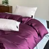 Funda de edredón de algodón de fibra larga 100S Pieza única Clase A Algodón Puro Dormitorio Estudiantil Cama Doble 150X200X230 Funda de edredón individual Todo algodón