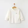 Camisetas para bebé de algodón puro clase A casual primavera y otoño nuevas básicas ropa de otoño niños y niñas ropa de bebé ropa infantil Anyang