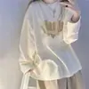 Camiseta Blanca de Manga Larga Camiseta Interior para Mujer Otoño e Invierno 2025 Estilo Nuevo Caliente Holgada Talla Grande Pequeña Top de Algodón Puro