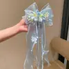 Pasador de Malla con Moño para Niña, Accesorio para el Cabello de Princesa Estilo Bosque para Niños, Pinza para el Cabello, Adorno Trenzado de Listón para el Cabello de Niña al por Mayor