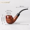 Pipa de palisandro amaderada, fabricante de pipas de madera maciza, venta al por mayor, mango curvo, boquilla de acrílico para cigarrillos, pipa de madera hecha a mano, transfronteriza