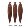 Conjunto de Três Peças Ezhair Ez Wig Trança Fácil Extensões de Cabelo de Seda de Baixa Temperatura Cor Gradiente Monocromático Peruca Dreadlocks