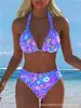 Bikini Sexy de Dos Piezas para Vacaciones en la Playa, Estampado, Nuevo de Verano 2027, Transfronterizo Europeo y Americano