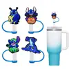 Gorro de Paja de Dibujos Animados de Stitch, Tapa de Silicona para Popote Linda, Compatible con Vasos de Vidrio Stanley de 30 y 40 oz