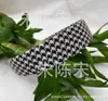 Faixa de Cabelo de Tecido com Design Xadrez Retro Pied-de-poule, Faixa de Cabelo para Lavar o Rosto, Acessório de Cabelo Simples e Versátil para Viagem com Estilo Nacional