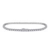 Mecanismo de Cierre Cadena Pulsera de Plata S925 Fila Única Circonita Diamante Artificial Pulsera Venta Directa de Fábrica