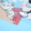 Portapapeles de acrílico transparente para escribir, carpeta con patrón DIY personalizado, versión de información, animación vertical, bloc de oficina para libros