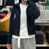 Japonês único 25 primavera feminino de secagem rápida casual zíper casaco com capuz manga comprida solto suéter esportivo cardigan 475855