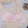 9873 Versión Original Sujetador Invisible Sin Costuras Tipo Base de Maquillaje para Mujeres con Pechos Pequeños, Sujetador Push-Up Anticaída con Tirantes Finos
