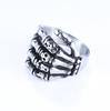 Anillo de Acero Inoxidable Estilo Europeo y Americano, Único y Audaz, Anillo de Calavera para Palma de Hombre, Acero Inoxidable, Estilo Vintage