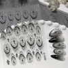 Pegatinas Sagradas para Uñas Estilo Francés con Sello Dorado, Relieve 5D, Cruz de Luz Sagrada Tridimensional, Decoraciones de Pegatinas para Uñas DIY, Modelo Sl