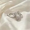 Fecho Borboleta com Zircônia Completa Fecho para Colar de Pérola Borboleta, Fecho Artesanal, Fecho de Encaixe, Fecho para Corrente de Suéter, Acessórios DIY
