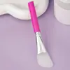 Mango Inclinado Cabeza Suave Cepillo de Silicona para Mascarilla Facial Spa Brocha para Mascarilla Facial de Silicona Salón de Belleza