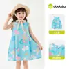 [100% Algodão Puro] Roupa Infantil Dudu Vestido de Verão para Meninas, Vestido Regata para Bebê Menina, Roupa de Verão, Vestido da Moda para Meninas