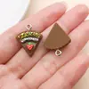 Colgante de Resina Color Chocolate Donut Helado Pastel Café Pulsera DIY Llavero Accesorios