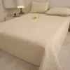 Colcha de algodón puro de doble cara, pieza única, 100% algodón, sábana de cama acolchada tipo tatami, adecuada para todas las estaciones, juego de tres piezas