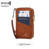 Bolsa de Pasaporte Larga con Cremallera Transversal Anti-robo RFID Anti-fricción Nueva para Viajes Transfronterizos Cartera de Pasaporte Multifuncional con Almacenamiento Bolsa para ID