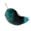 Colgante de pelo de zorro de 30 cm para Halloween, cola de zorro azul plateada, accesorio de piel auténtica, colgante para bolso de mujer