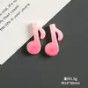 Elementos musicais em gradiente colorido, notas, sílabas, acessórios feitos à mão com cola de creme e resina para DIY, materiais para capa de celular e fivela de sapato
