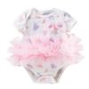 Nuevo Estilo de Verano para Bebés y Niños Pequeños, Niña Linda y a la Moda, Categoría un Body de Malla Triangular de Manga Corta con Estampado de Mariposas