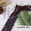 Gravata masculina casual moderna estreita de 6 cm em poliéster listrada cor sólida noivo casamento fábrica em estoque atacado fornecimento direto