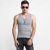 Precio Bajo Hilo Grueso Chaleco Hombre Color Sólido Juvenil Corte Delgado Transpirable Elástico Deportivo Verano Hombre Sin Mangas Cuello Redondo Estilo Delgado