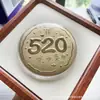 Pastel Grande con Foil Dorado al por Mayor con Oro Puro 999, "Mamá, Te Amo," "Princesa, Por Favor Hazte Rica," Regalo de San Valentín 520 para Novia