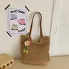 Bolsas de Tecido Transfronteiriças Femininas Verão 2026 Nova Bolsa de Ombro Única para Férias na Praia Tote Versátil de Grande Capacidade para o Dia a Dia