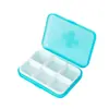 Caja pequeña de 6 compartimentos para medicinas de plástico PP, caja de clasificación de regalos para medicinas, caja de almacenamiento de joyas, embalaje de cartón, se puede imprimir logotipo