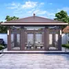 Pérgola de aleación de aluminio Villa Sala de té al aire libre para el ocio Toldo para el sol Invernadero Aluminio de rotura térmica Puertas y ventanas Habitación de cristal para el patio