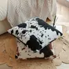 Funda de almohada de terciopelo corto con estampado de vaca transfronteriza de Amazon, funda de almohada decorativa para el hogar con estampado de animal, leopardo de felpa