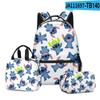 Mochila Escolar para Estudiantes con Estampado de Dibujos Animados 3D Nuevo Transfronterizo, Bolsa de Almuerzo, Estuche para Lápices, Juego de Tres Piezas