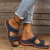 Sandálias clássicas novas de sola grossa femininas da Amazon, estilo transfronteiriço, chinelos plataforma, verde primavera e azul