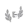 Pendientes de estilo coreano Cao Shi con forma de celebridad, con forma de hoja de rama de olivo, pendientes frescos de celebridad de Internet, pendientes Mori Super Fairy
