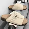 Chinelos Grandes Transfronteiriços para Homens Usarem Birkenstock Sandálias de Cortiça para Praia Verão Novo Estilo Chinelos Flip-Flop Sandálias Tendência Masculina