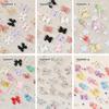 Sete Lotes Misto Camélia Nail Art Joias Bow Flat Diamond Lollipop Nail Art Bola de Aço Pequena Pearl Square Diamond