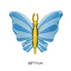 Nuevos Globos de Mariposa Iridiscentes con Papel de Aluminio Mate Degradado tipo Hielo, Globos Grandes con Forma de Mariposa para Decoración de Fiesta