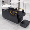 Silla moderna minimalista para salón de peluquería, cama de lavado, silla de barbero, gris, cama de lavado para salón de belleza y peluquería