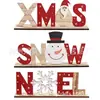 Decoración de Navidad Cartel de Madera Cartel de Madera de Nieve Navideña Decoración de Placa de Madera de Muñeco de Nieve Navideño