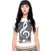Camiseta de Manga Corta Estampada Y2K Europea y Americana de Verano Top de Manga Corta con Cuello Redondo Personalizada Retro Oscura Ins Slim Camiseta Corta