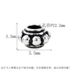 Plata de Ley S925 Ojo de Libélula de Puntos Espaciador Retro Pequeño Espaciador sin Marca Cuentas Espaciadoras Accesorios para Pulseras de Cristal DIY