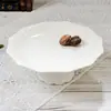 Estilo europeu estilo palácio retrô cerâmica branca prato de frutas prato de bolo prato de casamento prato de servir taça de dim sum prato defeito