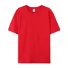 180g 26 fio de algodão fino de alta contagem grupo de costura fina linha de costura fina imprimível Marca rosa gola redonda camisa de atividade publicitária Camiseta