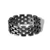 Reloj de acero inoxidable estilo dulce y fresco europeo y americano con anillo Moda para hombre anillo de acero de titanio negro envejecido