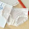 Ropa interior femenina OEM personalizada, de verano, con corte fino, seda helada, transpirable y cómoda, estilo japonés, con lazo de cintura media.
