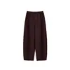 Pantalones de Lana Elegantes con Cintura Elástica ABOUTSEA Otoño Invierno Nuevos Algodón Acetato Lana Protección contra el Frío Cálidos Pantalones de Pierna Ocho Forma de Capullo