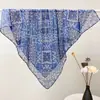 Novedades en Stock: Pañuelo Cuadrado de Algodón de Seda Estampado de 70 cm con Patrón Floral Francés Vintage, Chal Pequeño Delgado, Disponible al por Mayor